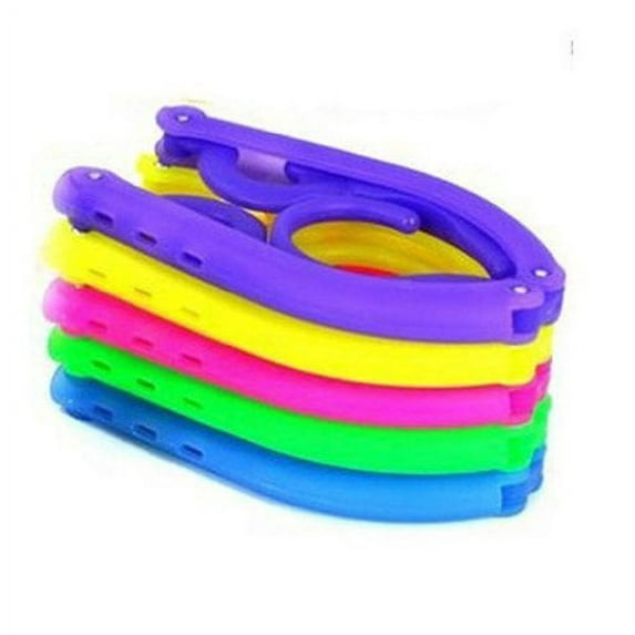 2 Foldable Clothes Hanger for Travel By Marshal Assorted Pink or Blue