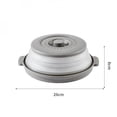 thumbnail image 1 of 2 Folding Heating Covers Food Splash-Proof Microwave Cover Multi-Function Microwave Tray (With Bottom) Fresh-keeping Cover Tool, 1 of 10