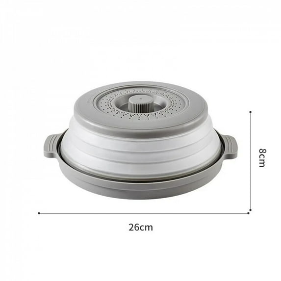 2 Folding Heating Covers Food Splash-Proof Microwave Cover Multi-Function Microwave Tray (With Bottom) Fresh-keeping Cover Tool