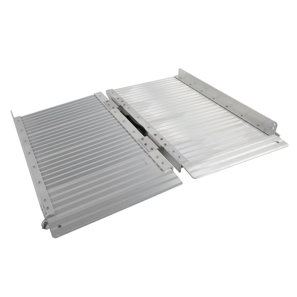2' Folding Portable Mobility Loading Wheelchair Threshold Ramp Handicap ...