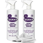 2 Folex Carpet Cleaner, 32oz + Daley Mint Towel - Instant Spot Remover Spray for Rugs, Carpets, Home Cleaning