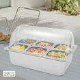 2*Food Serving Container Flip Top Serving Container with Lid+12 Spoons