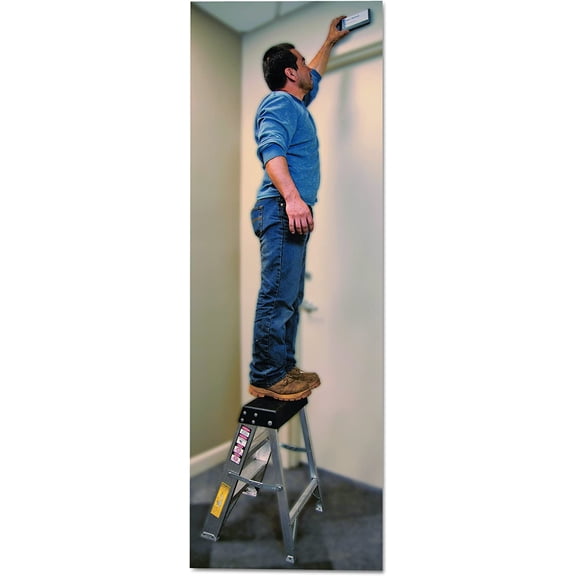 2-Foot Aluminum Step Stool Industrial, 300-Pound Load Capacity, Type IA, AS3002