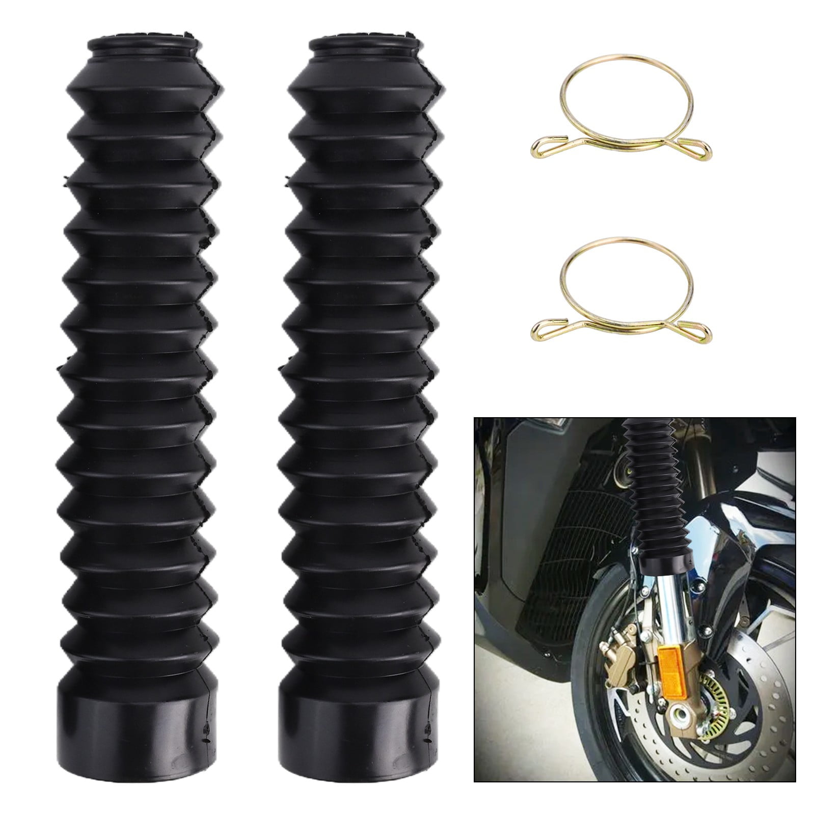 2*Fork Bellows Off-road Motorcycle Rubber Boot Dust Cap 13 Section Accesorios Para Vehculos 2024 Hot Sale Brand New Discount