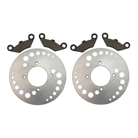 2 Front Disc Brake Rotors Semi-Metallic Pads 2003-2007 for Polaris Predator 500