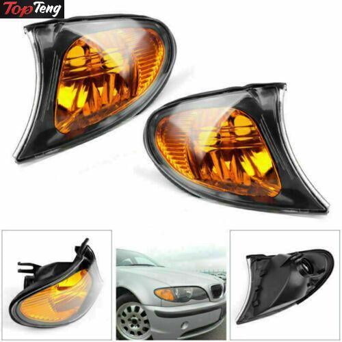 2* Front Indicator Signal Yellow Corner Lights Fits BMW 3 Series E46 02-05 K