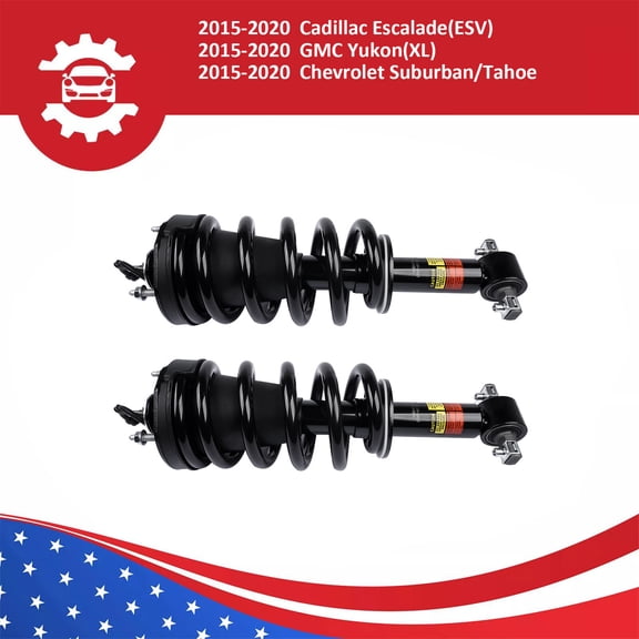 2 Front Shock Struts Assys For 2015-2020 GMC Sierra Cadillac Escalade 84977478