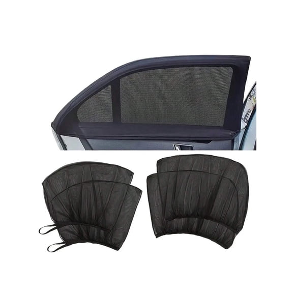 2 Front Windows Ultra-Thin Breathable Car Side Window Mesh, Mosquito & Sun Protection Curtains, Car Window Covers