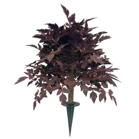 2 Ft Artificial Cimicifuga Plant Leaf Spray Faux Plum Cimicifuga Ramosa Leaf Branch Faux Fall Spray Silk Plants for Home Vase Wedding Garden Farmhouse Table Mantel Halloween Decor