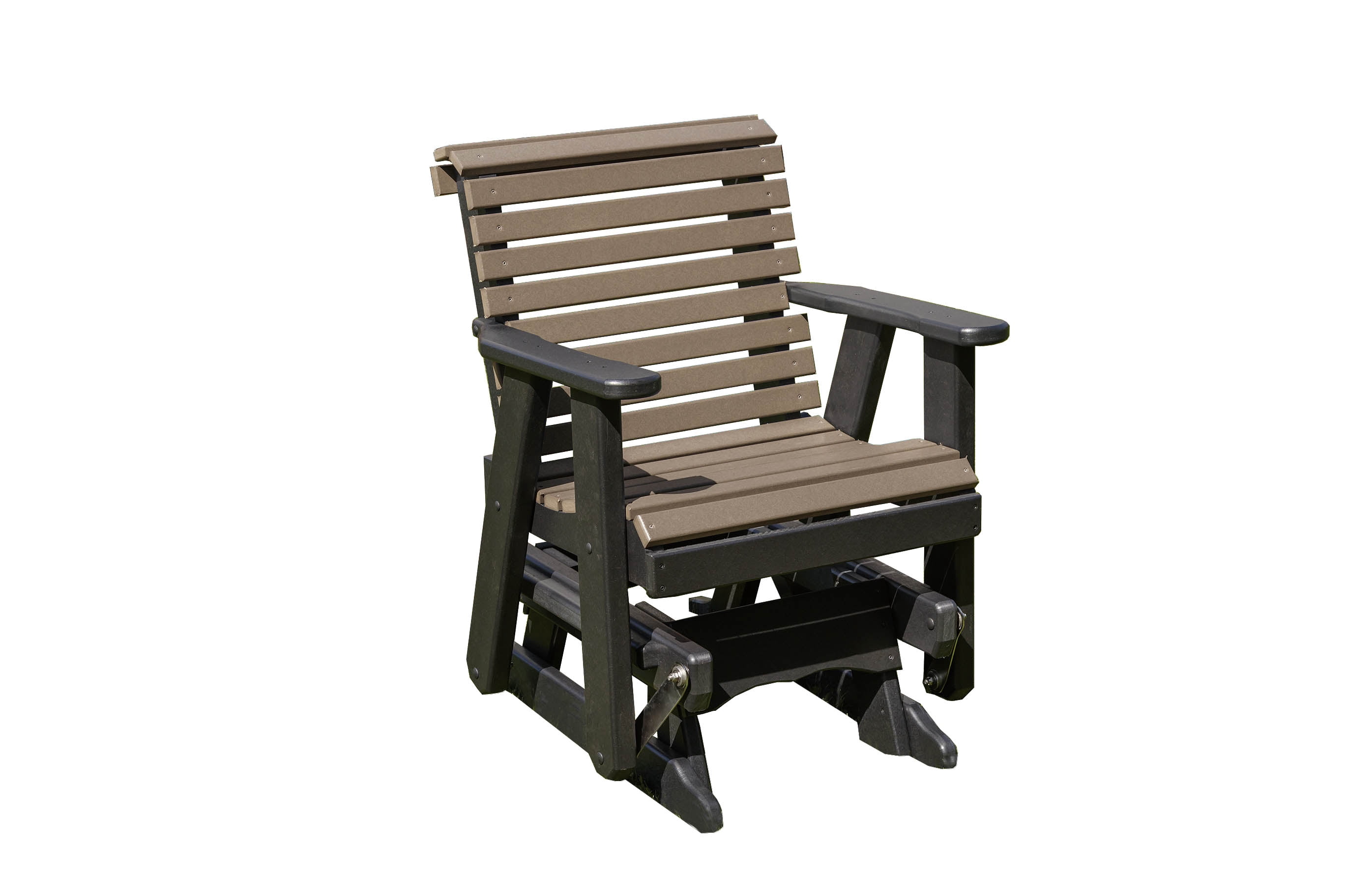 2 Ft Poly Lumber Roll Back Design Porch Glider Everlasting PolyTuf HDPE ...
