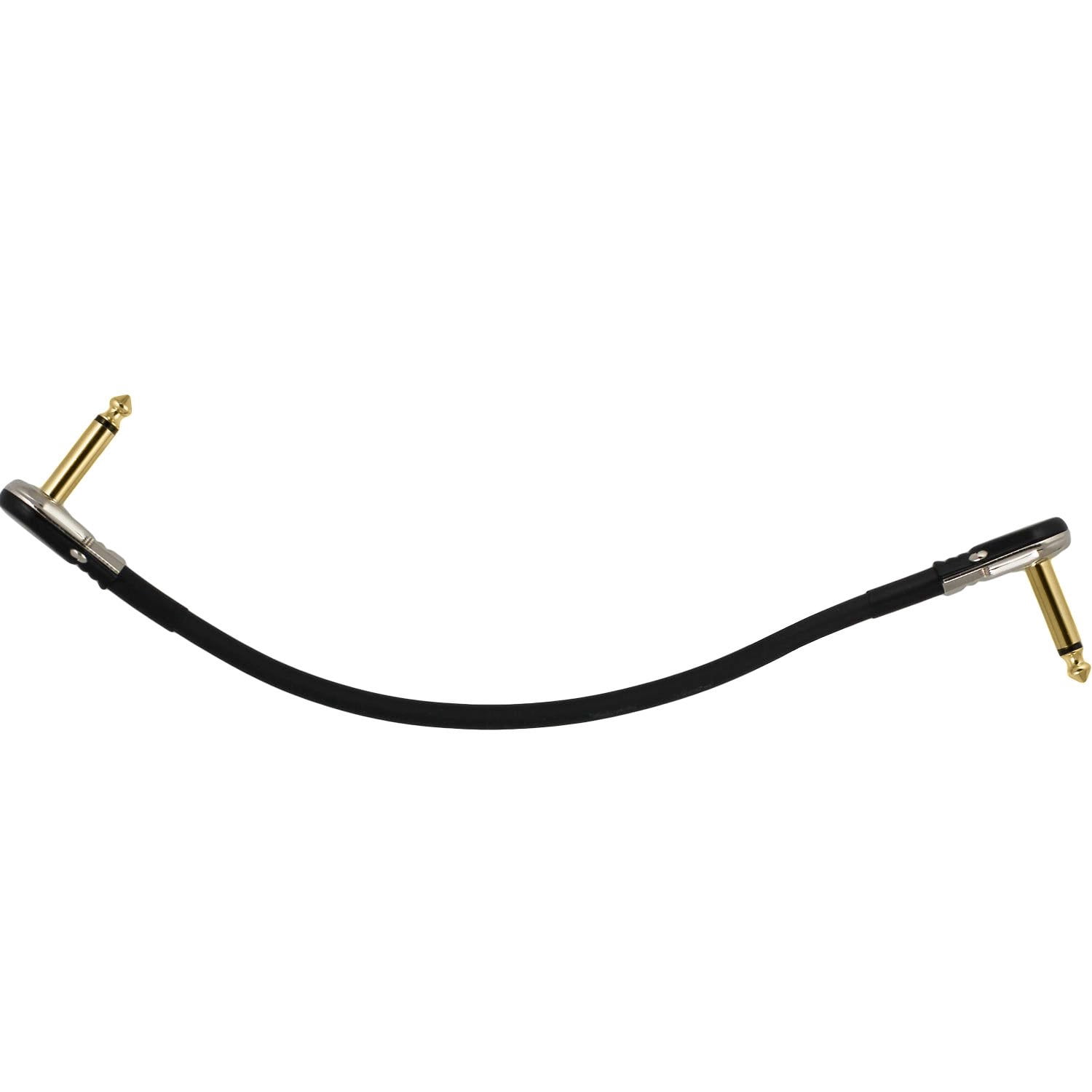 2 Ft S-Shape Castline Gold Mogami 2524 Guitar Pedal Board Patch Cable TS Low Profile Pancake Connector