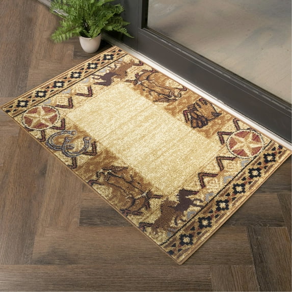 2 Ft. X 3 Beige Polypropylene Rug, Suitable For Busy Households Home Rug 2x3 Ft., Stain- And Colorfast