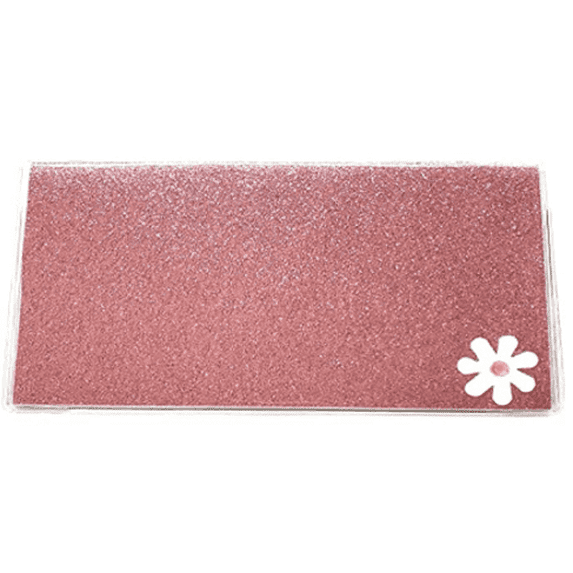 2 Full Years Glitter Mauve Pink with White Flower Pocket Calendar Planner with Note Pad