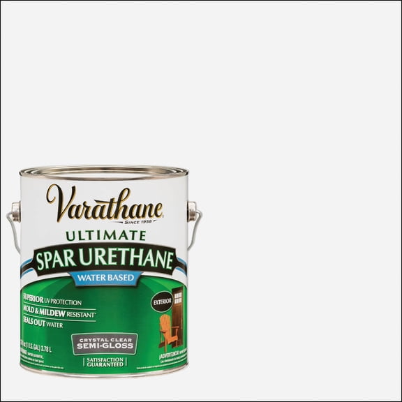 Varathane Diamond Outdoor Finish Clear Water-Based Exterior Spar Urethane - Semi-Gloss - 2 Gal  Residential Use, Standard Application