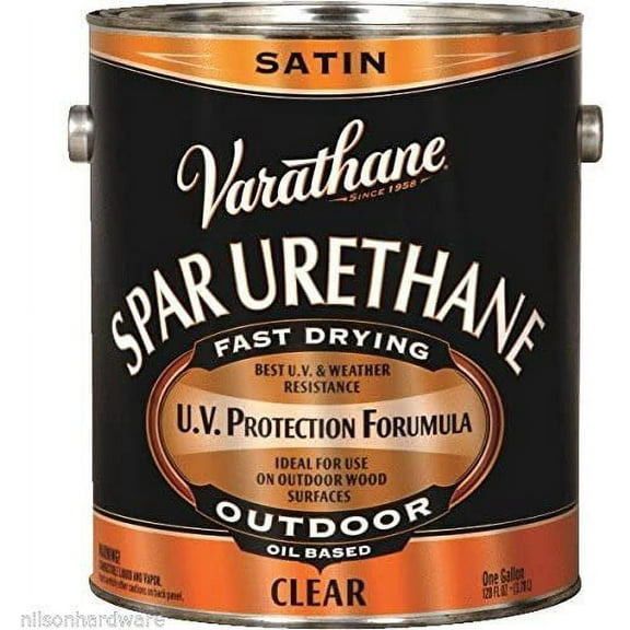 2 Gal Varathane Satin Exterior Wood Deck Siding Oil Based Spar Urethane 9331
