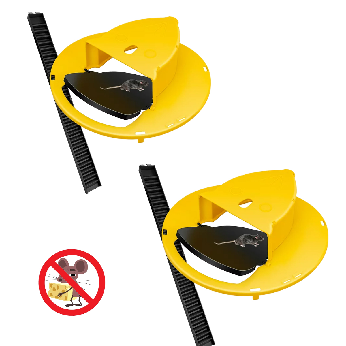 2 Gallon Bucket Lid Mouse Rat Trap Automatic Reset Flip and Humane