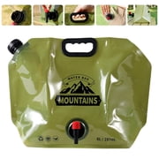 2 Gallon Collapsible Water Container with Spigot,2026 New 8L Water Storage Cube with Measurement Scale,BPA-Free Food Grade PE Folding Water Jug for Camping RV Hurricane Emergency Prep 1,Green