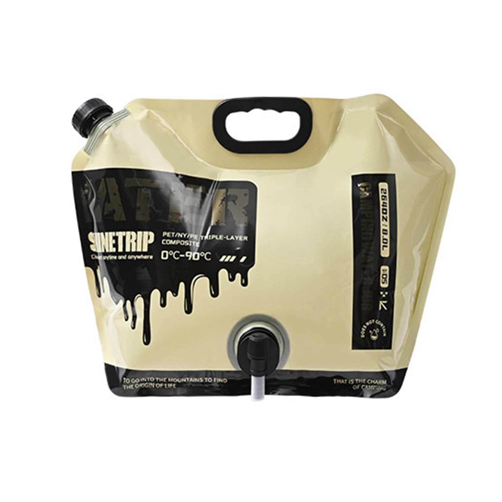 2 Gallon Collapsible Water Storage Carrier with Handle, Food Grade Leak-Resistant Water Container with Spigot, Portable Water Tank Emergency Storage for Fishing Camping Supply