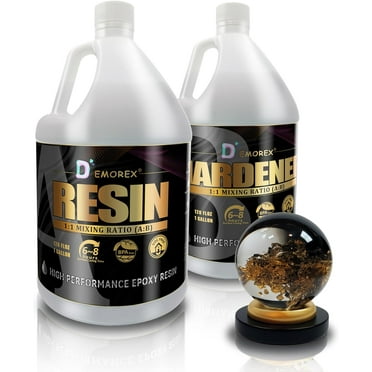2 Gallon Crystal Clear Epoxy Resin Kit, High Gloss and Bubbles Free Resin Supplies for Art Coating Casting Craft DIY Wood, Jewelry Making, Molds