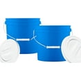 2 Gallon Food Grade BPA Made In Blue Bucket Container With White Screw