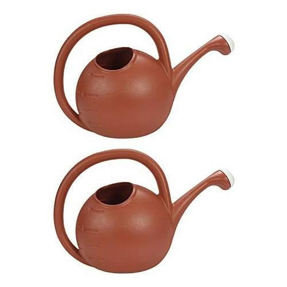 Terra Cotta Plastic 2-Gallon Large Mouth Watering Can (2-Pack)