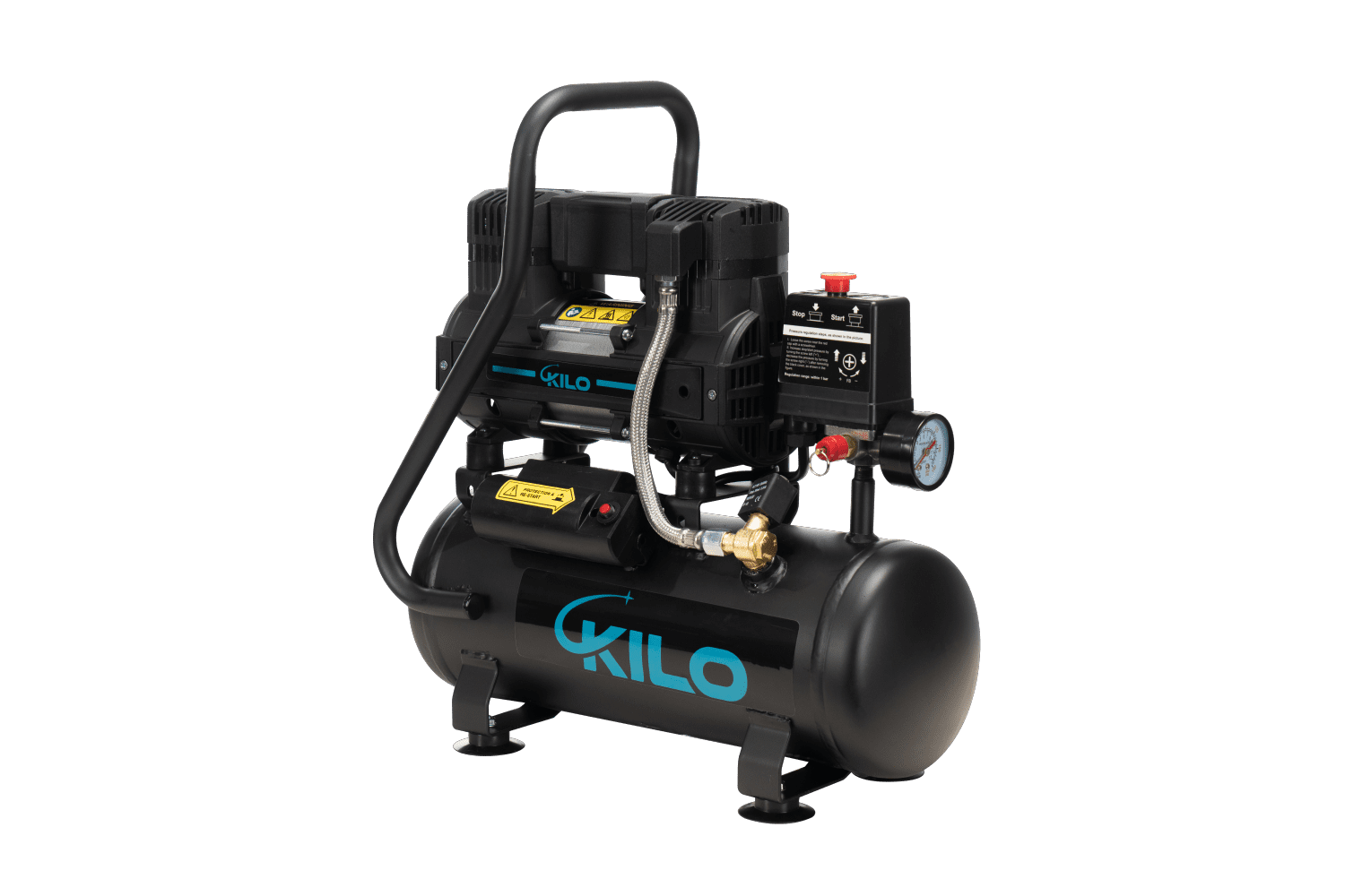 2 Gallon Oil Free Air Compressor, 1.0HP, Max.115 PSI Pressure, 65dB Ultra Quiet Compressor for Auto Repair, Tire Inflation, Spray Painting, Woodwork Nailing