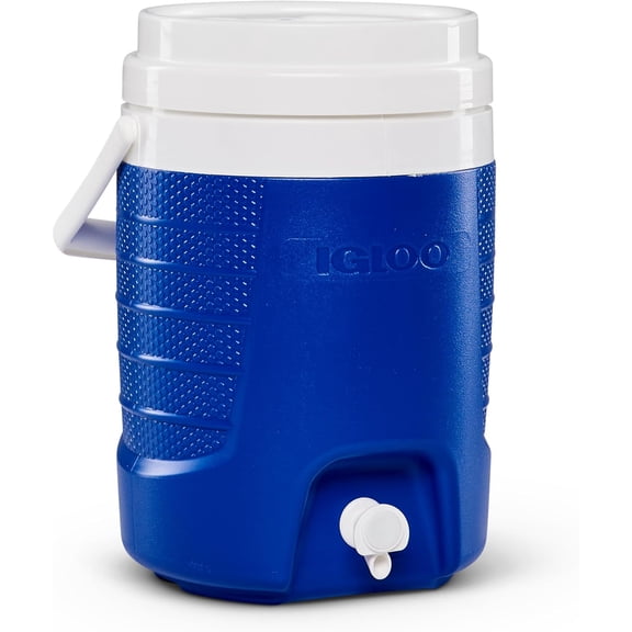 2 Gallon Portable Sports Cooler Water Beverage Dispenser, Insulated Cooler Dispenser, Majestic Blue
