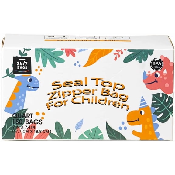 2 Gallon Seal Top Zipper Food Storage Bags (25 Count)