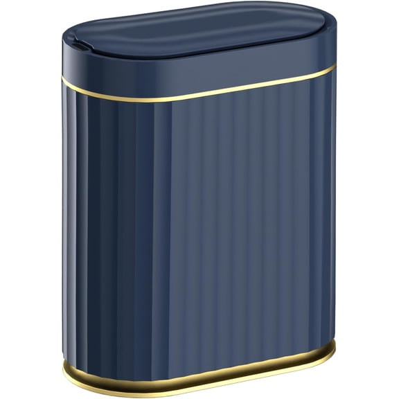 2 Gallon Sensor Trash Can - 7.5L Motion Sensor Trash Can, Automatic Bathroom Trash Bin, Slim Garbage Can, Bathroom, Office, Bedroom, Midnight Blue