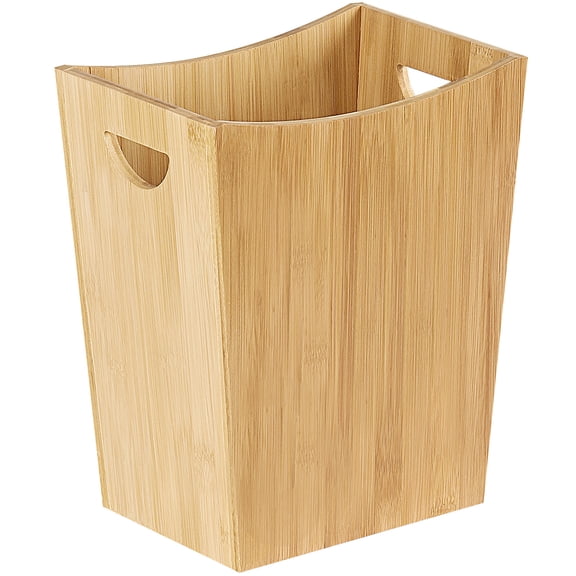 2 Gallon Small Trash Can, Rectangular Garbage Can with Handle, Natural Waste Basket for Bathroom, Office, Bedroom Living Room