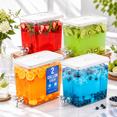 2 Gallon Stackable Cube Beverage Dispenser, 4 Pack, Fridge-Friendly ...