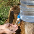 thumbnail image 1 of 2 Gallon Water Container with Faucet – Clear Camping Water Jug with Handle for Outdoor Sports – Portable PC Water Storage Bucket for Hiking & Travel(Blue), 1 of 3