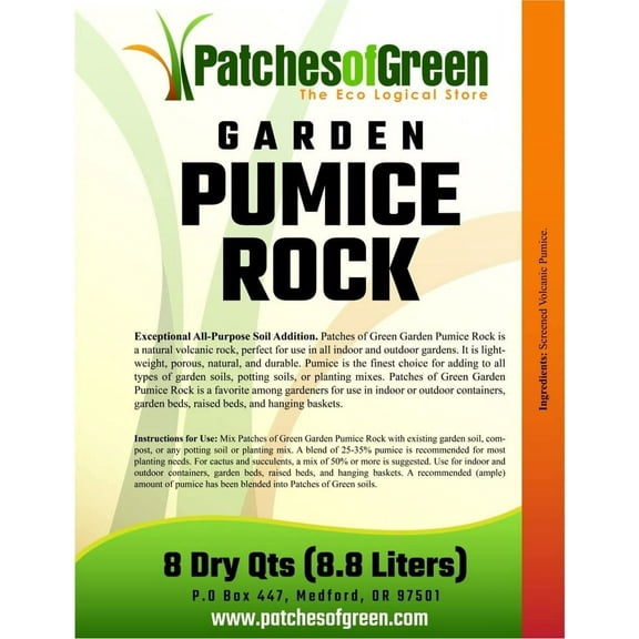 2 Gallons (8 Qts) Bonsai & Succulent Garden Pumice Rock from Patches of Green
