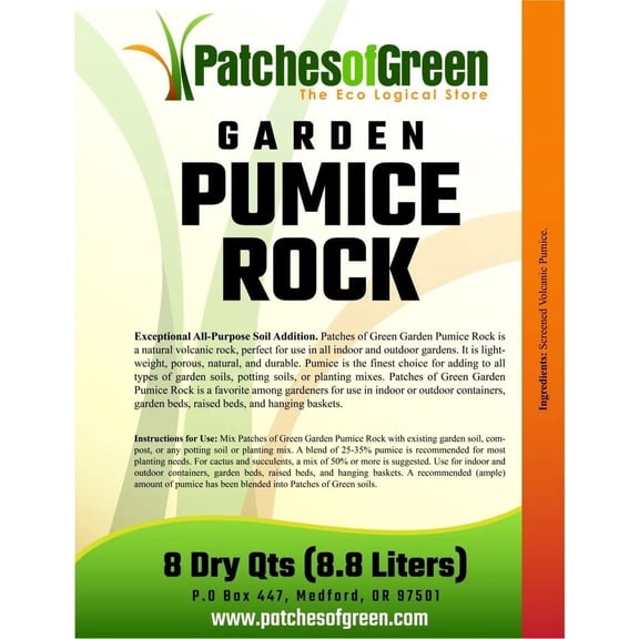 2 Gallons (8 Qts) Bonsai & Succulent Garden Pumice Rock from Patches of Green
