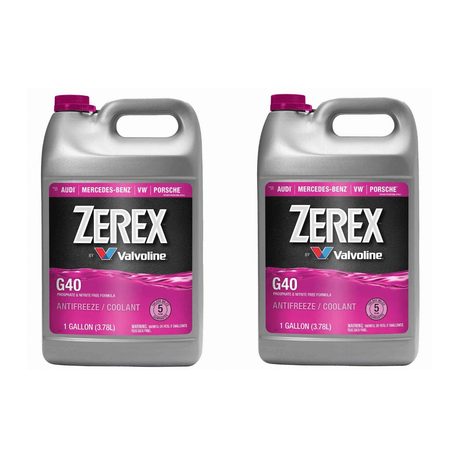 2 Gallons Engine Coolant/Antifreeze Zerex Pink Concentrated G40 Formula  Hoat MPN #861526