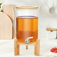 thumbnail image 1 of 2 Gallons Glass Drinks Jar Beverage Dispenser with Spigot Tabletop Lemonade Dispenser Jar, 1 of 19
