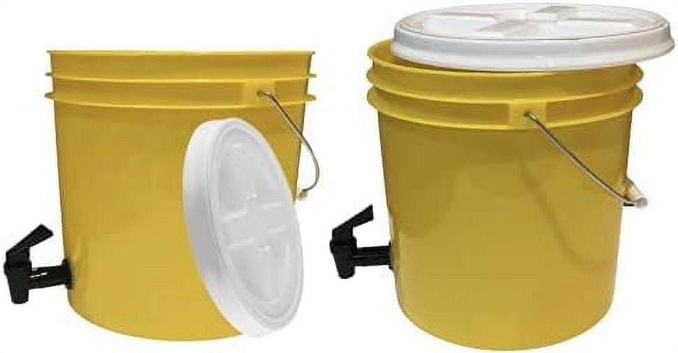 2 Galon Grade Bucket With Spigot Faucet And Gamma On Lid( Pack Of 2