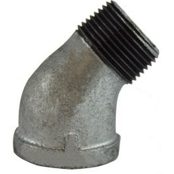 2 Galvanized 45 Street Elbow, Galvanized 150# Malleable Fittings, Nipples and Fittings