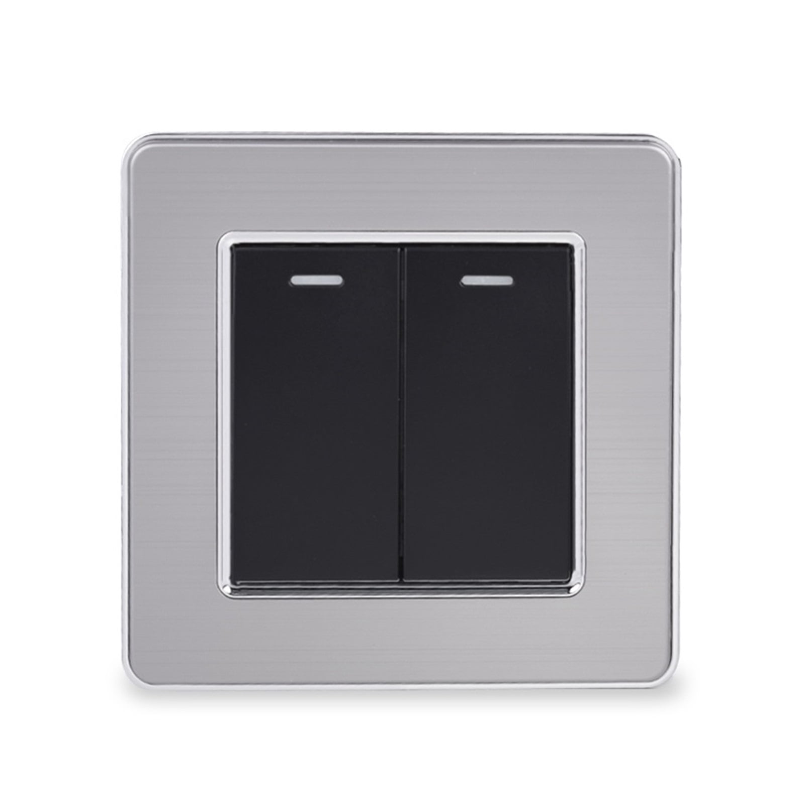 2 Gang 2 Way Luxury Light Switch On / Off Wall Switch Pass Through ...