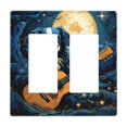 Two Socket Outlets 2-Gang Double Gang Switch Wall Plate, Receptacle Outlet Cover Decor ...