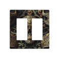Two Socket Outlets 2-Gang Double Gang Switch Wall Plate, Receptacle Outlet Cover Decor ...