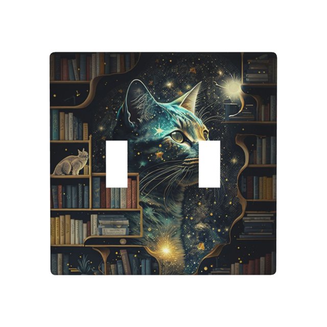 2 Gang Double Toggle Wall Plate Light Switch Cover Wallplate Cat