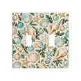 Double Up Shell 2 Gang Double Toggle Wall Plate Light Switch Cover Wallplate - Coastal ...
