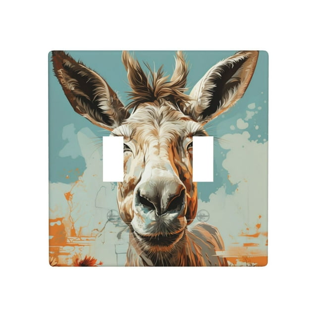 2 Gang Double Toggle Wall Plate Light Switch Cover Wallplate Funny