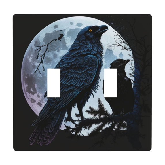 Raven Toggle Switch 2 Gang Double Toggle Wall Plate Light Switch Cover Wallplate - Wolf ...