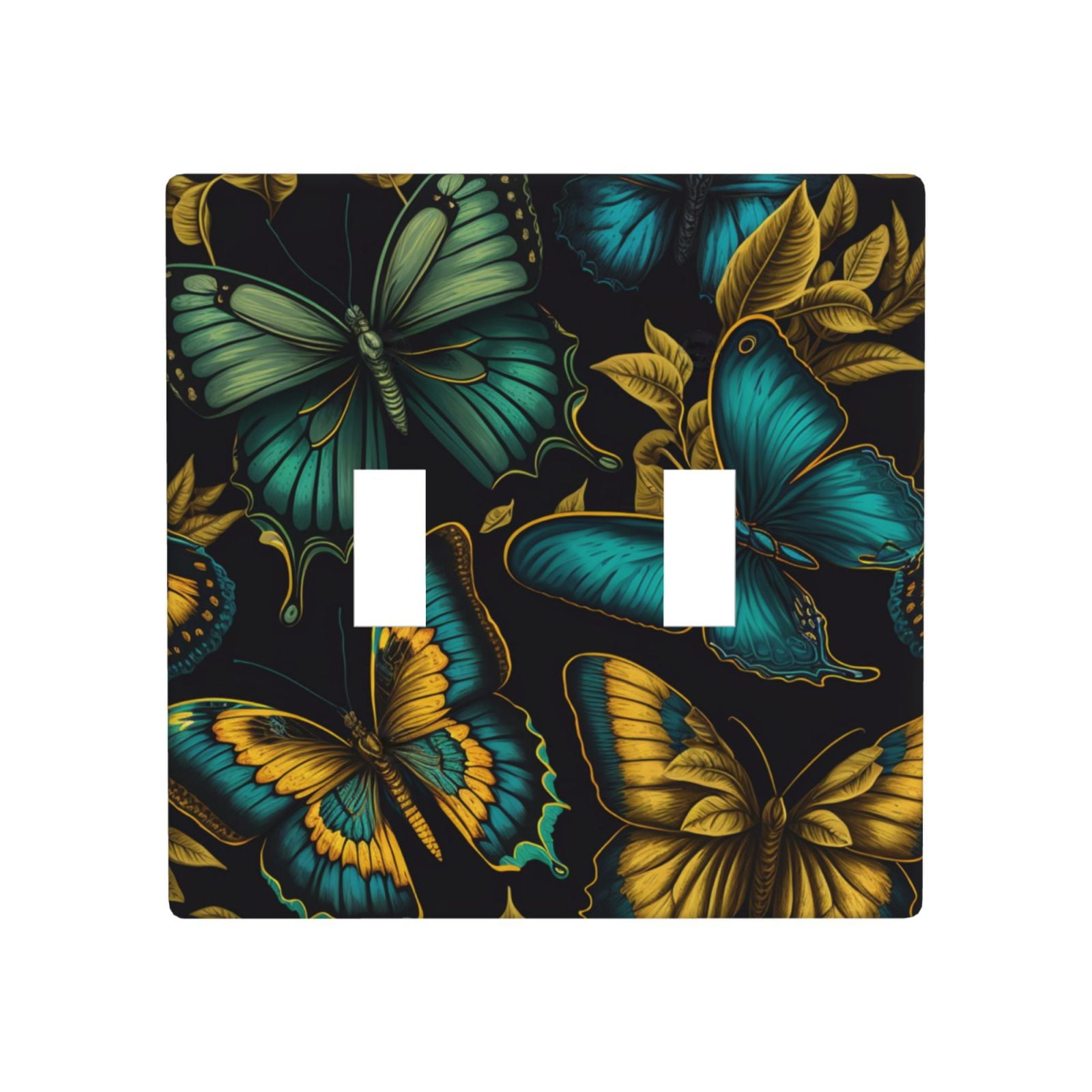 2 Gang Double Toggle Wall Plate Light Switch Cover Wallplate retro