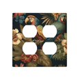 Two Socket Outlets 2-Gang Duplex Outlet Switch Wall Plate, Receptacle Outlet Cover Decor ...