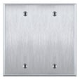 thumbnail image 1 of 2 Gang Electrical Box Blank Cover Plate, Blank (no holes) Stainless Steel Cover Plate, Two Gang Blank Cover Plate - UL Listed, 4.5 x 4.5 Inches (Made in USA), 1 of 5