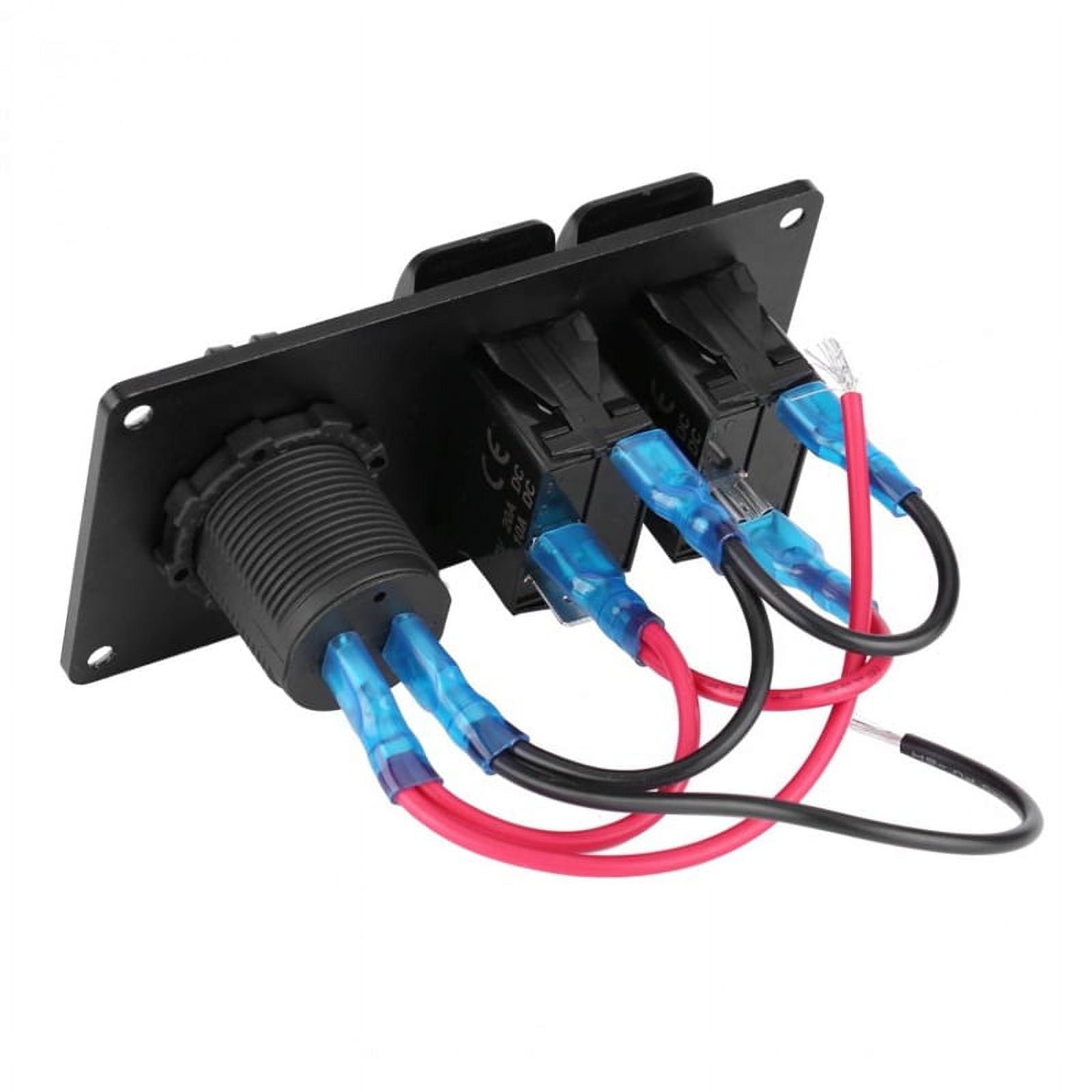 12V 24V DUAL USB SOCKET CHARGER BLUE LED CARLING STYLE SWITCH BOAT/CARAVAN/4x4 E - Foto 6