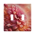 thumbnail image 1 of 2 Gang Light Switch Cover Plate Beautiful Dahlia Flower Wall Plate Decorate Electrical Outlet Cover Plates 4.56”x4.48”, 1 of 8